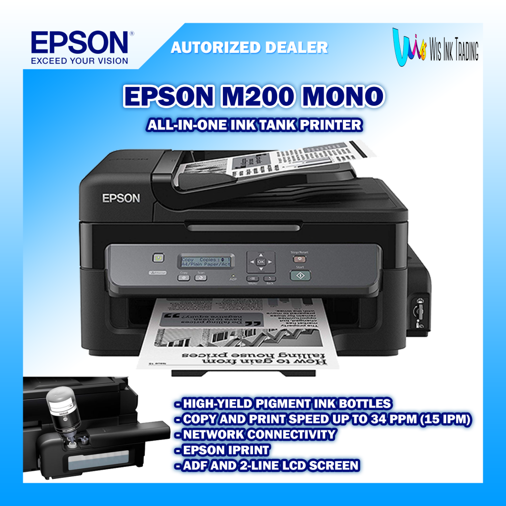 Epson M200 Mono All In One Ink Tank Printer Wis Ink Trading 2051