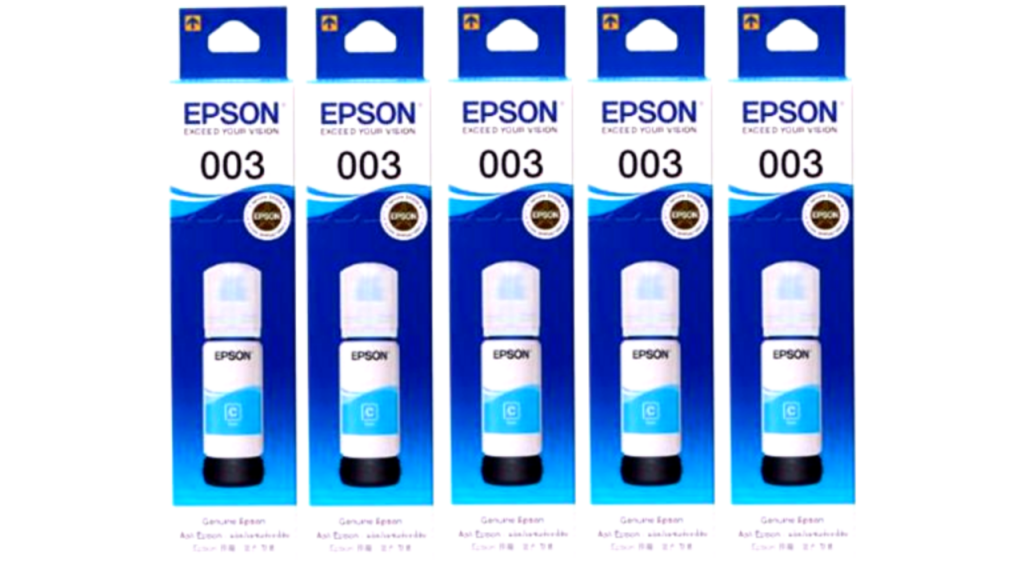 Epson 003 Cyan Ink Refill Bottle 65ml Set Of 5 Bundle Wis Ink Trading 9962